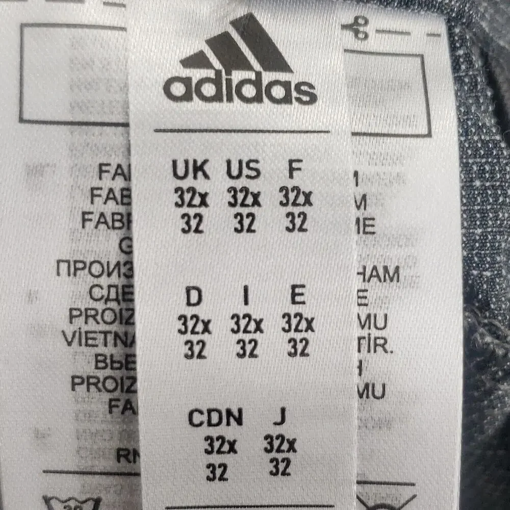 Adidas Mens Crosshatch Black Golf‎ Pants 32X32 Activewear Sportswear Outdoors